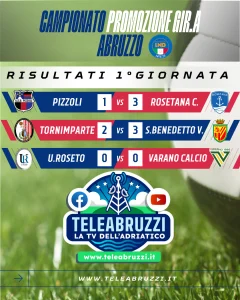 “Risultati Promozione Girone A 1ª giornata Abruzzo”.